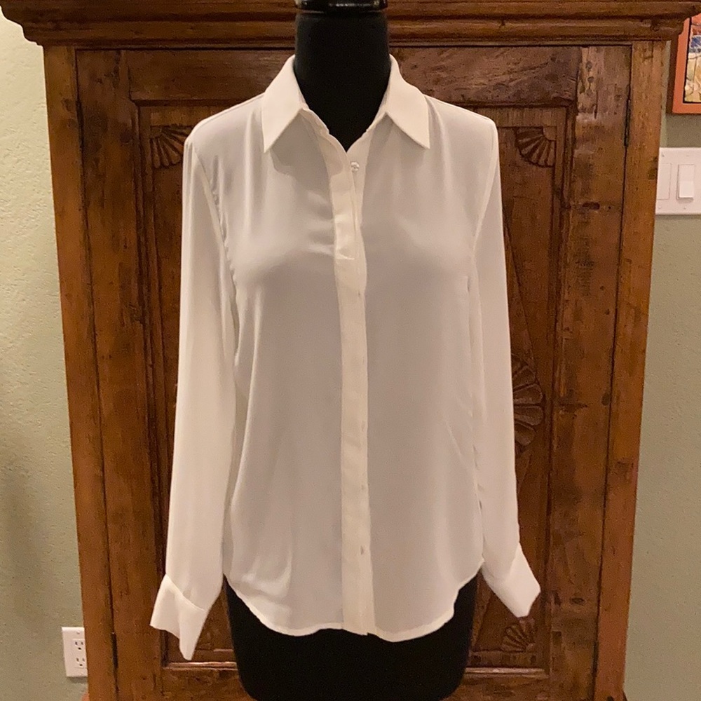 NWT Cremieux Ivory Dress Blouse XS